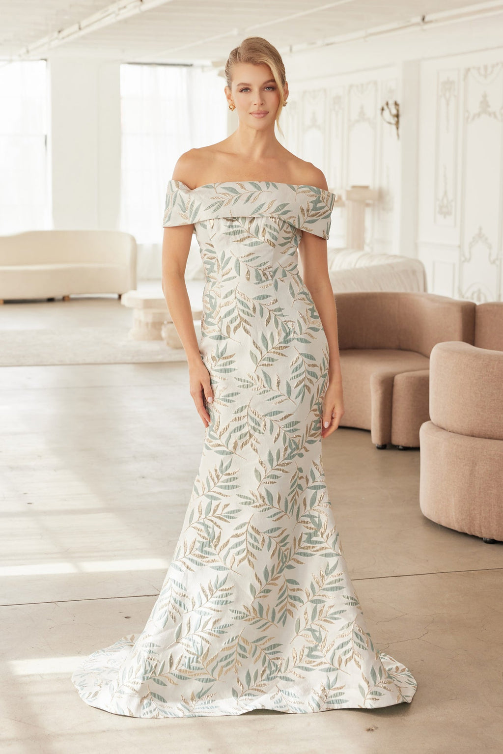 Graceful and Timeless Elegant Draping Evening Gown for Mother of the Bride NXMJ134