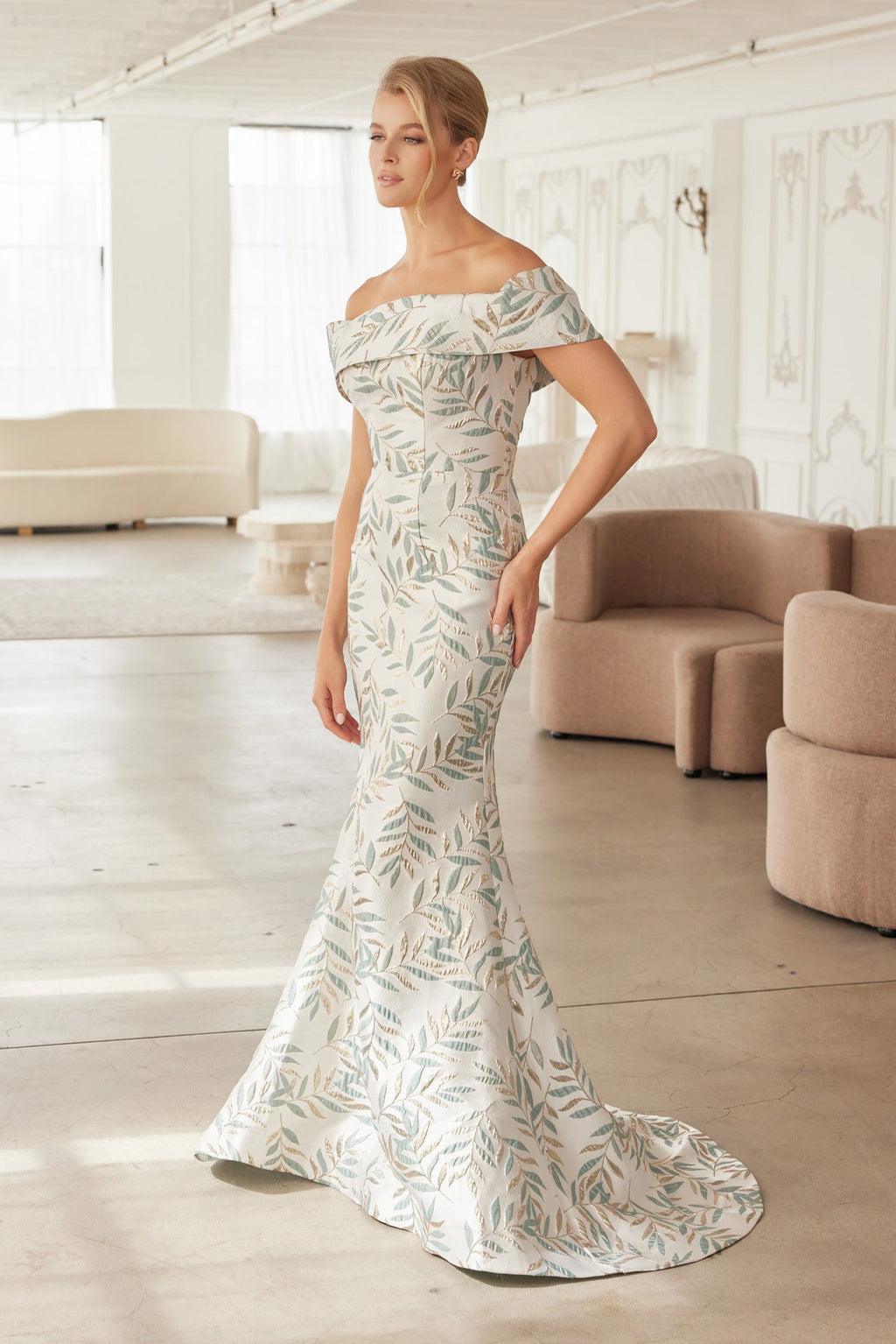 Graceful and Timeless Elegant Draping Evening Gown for Mother of the Bride NXMJ134