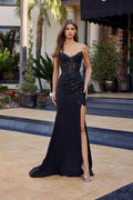 Elegant Beaded Embellished A-Line Long Formal Prom Evening Gown NXC1868