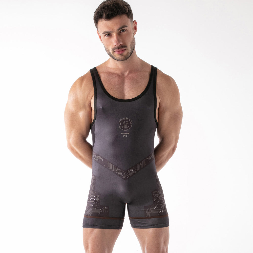 ID Party Singlet - Pig Black
