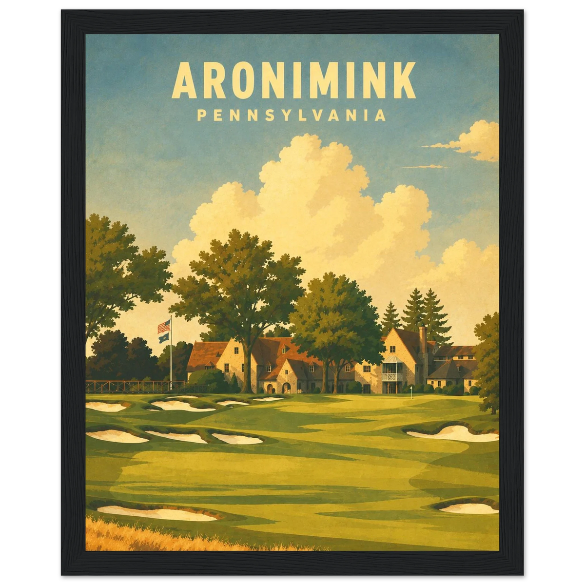 Aronimink Golf Club Poster – Pennsylvania Golf Wall Art