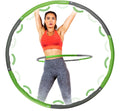 Tunturi fitness hoelahoep - fitness hoepel - fitness hulahoop - 1,8 kg - groen/grijs - incl. gratis fitness app