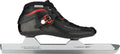 Nijdam premium norenschaatsen carbon - laag - zwart/rood - maat 39