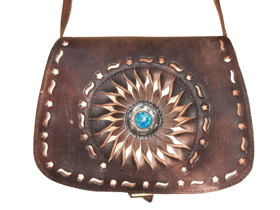 Bolso redondo con piedra
