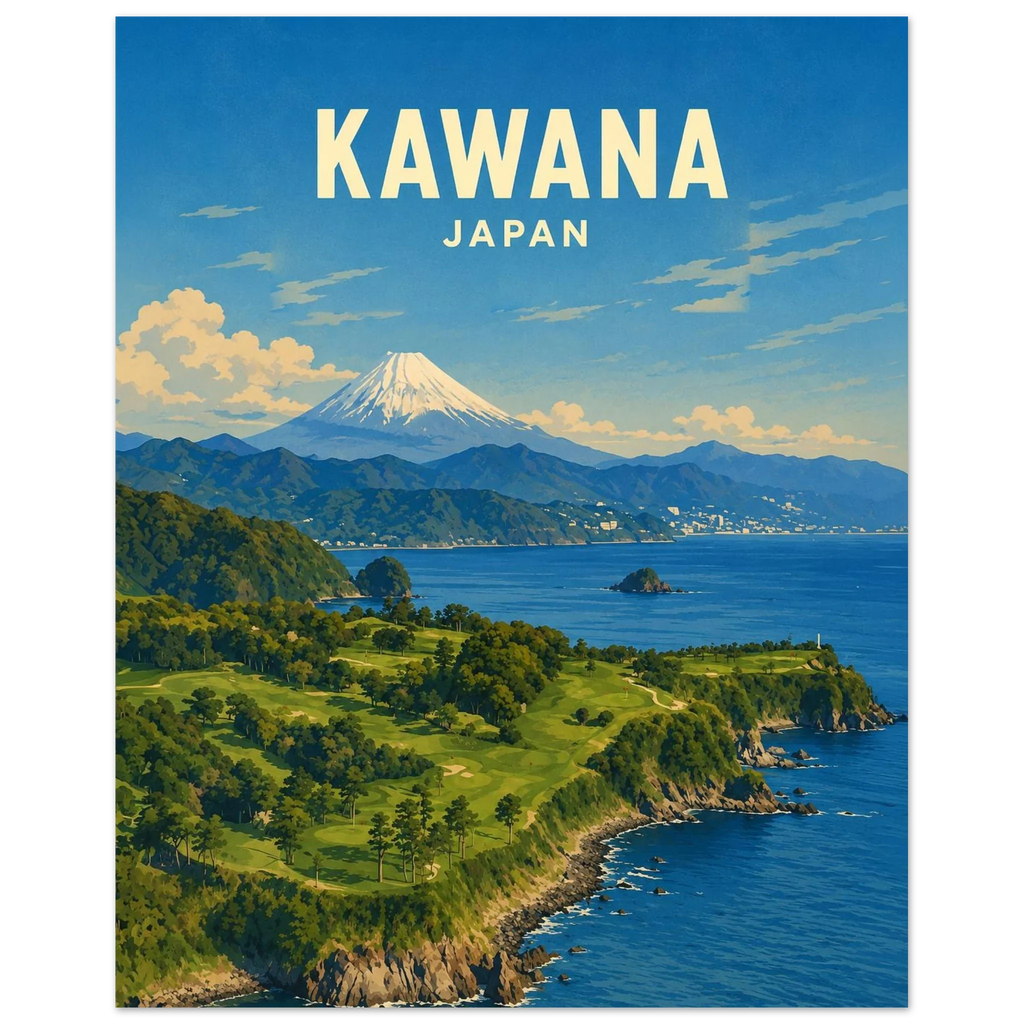 Kawana Golf Course Poster – Japan Coastal Golf Art