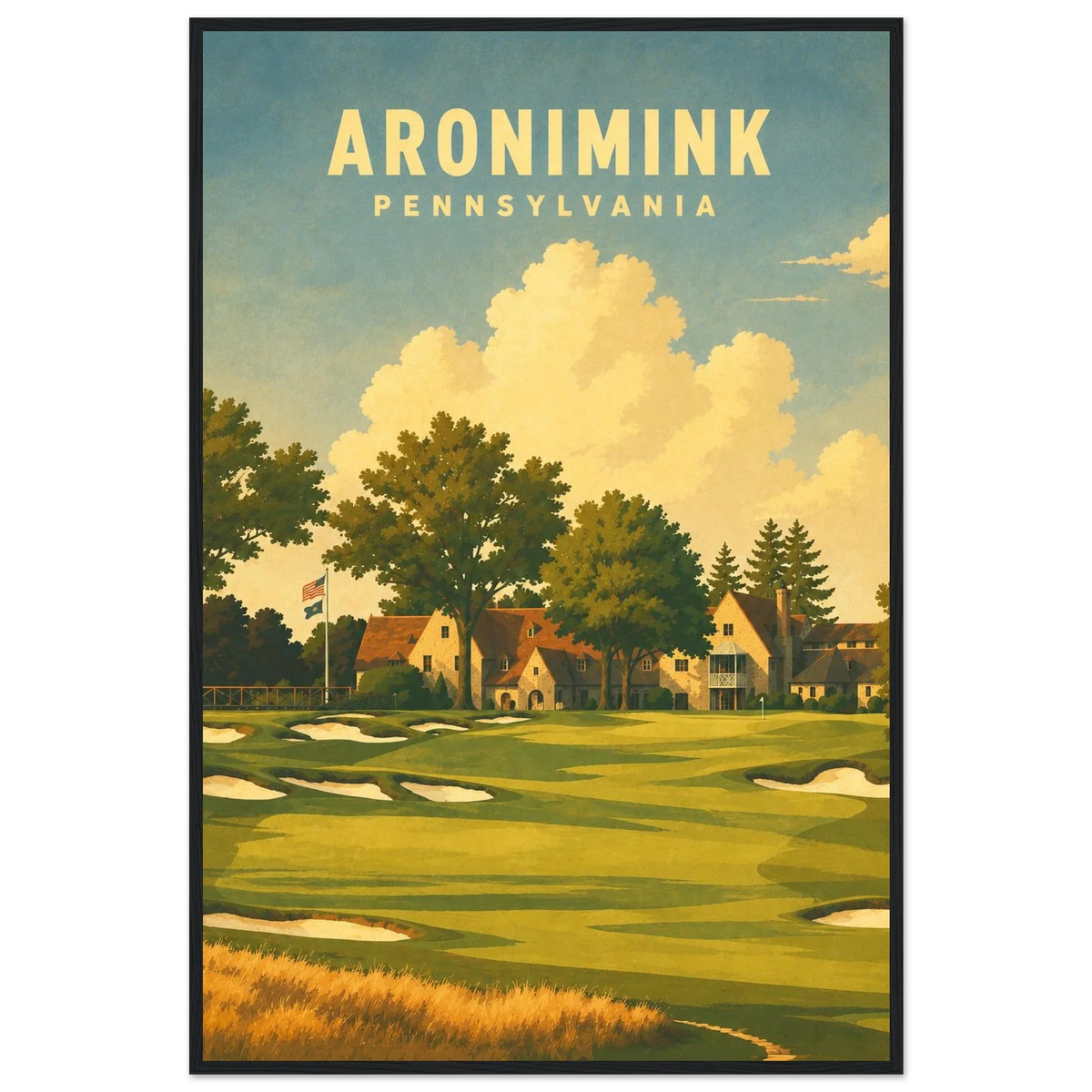 Aronimink Golf Club Poster – Pennsylvania Golf Wall Art