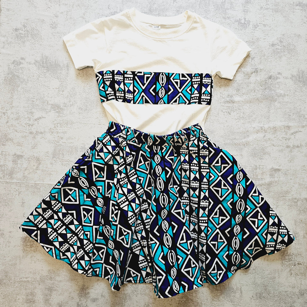 Matching T-shirt and Circle Skirt Set for Kids