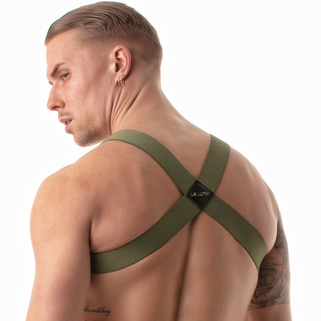 Classic Fetish Harness Khaki