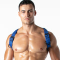 Combat Fetish Harness Blue