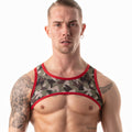 Camo Print Warrior Harness Red