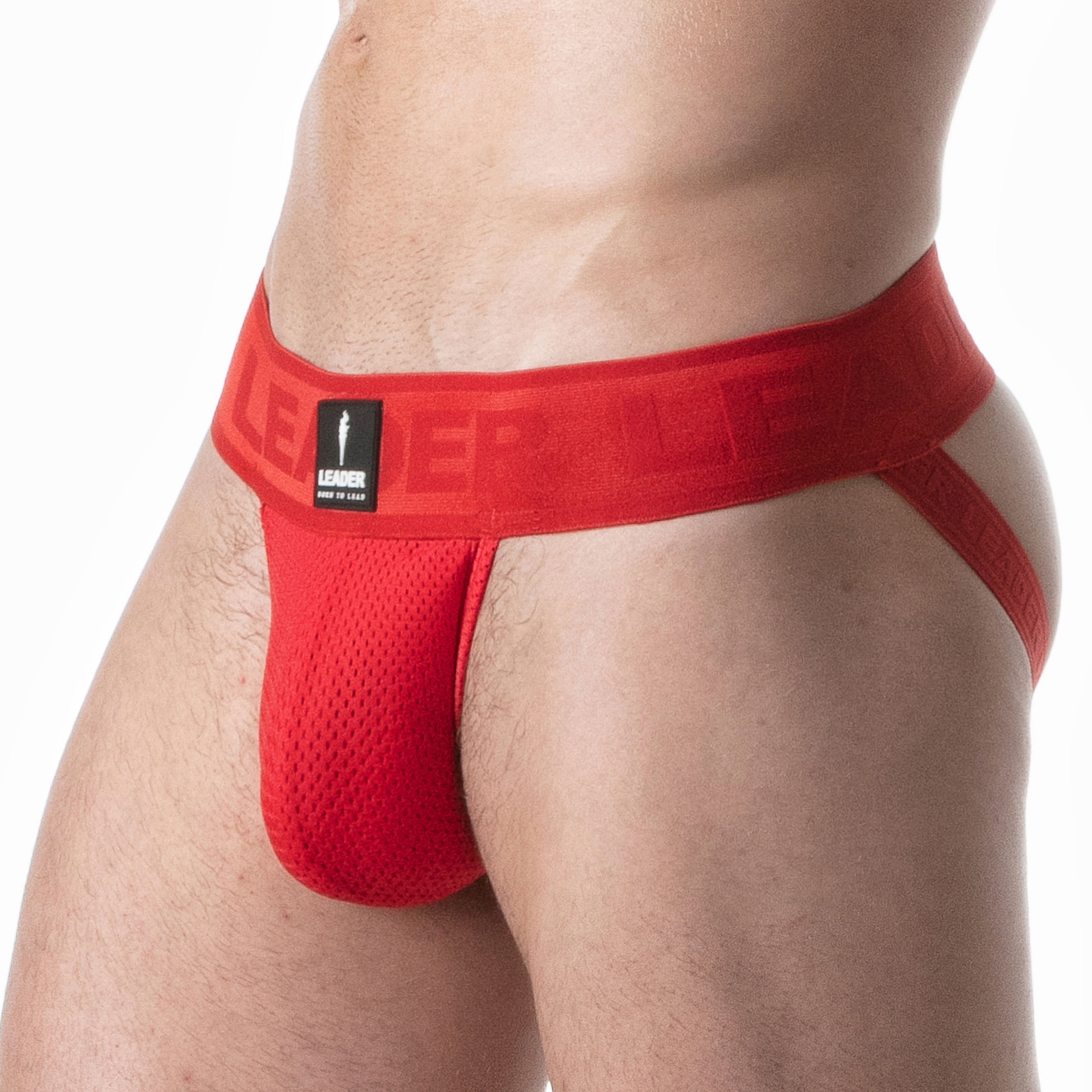 Sports Mesh Jockstrap Red