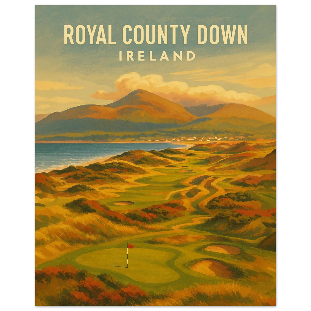 Royal County Down Golf Poster – Northern Ireland Golf Art