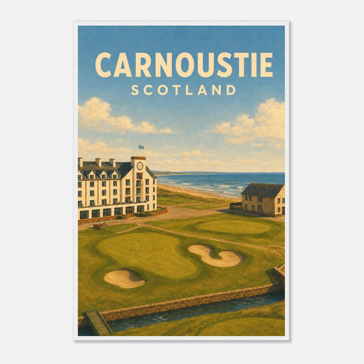 Carnoustie Golf Poster – Scotland Links Golf Print