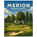 Merion Golf Club Poster – Pennsylvania Golf Wall Art