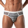 Tribal Mesh Swim Briefs White