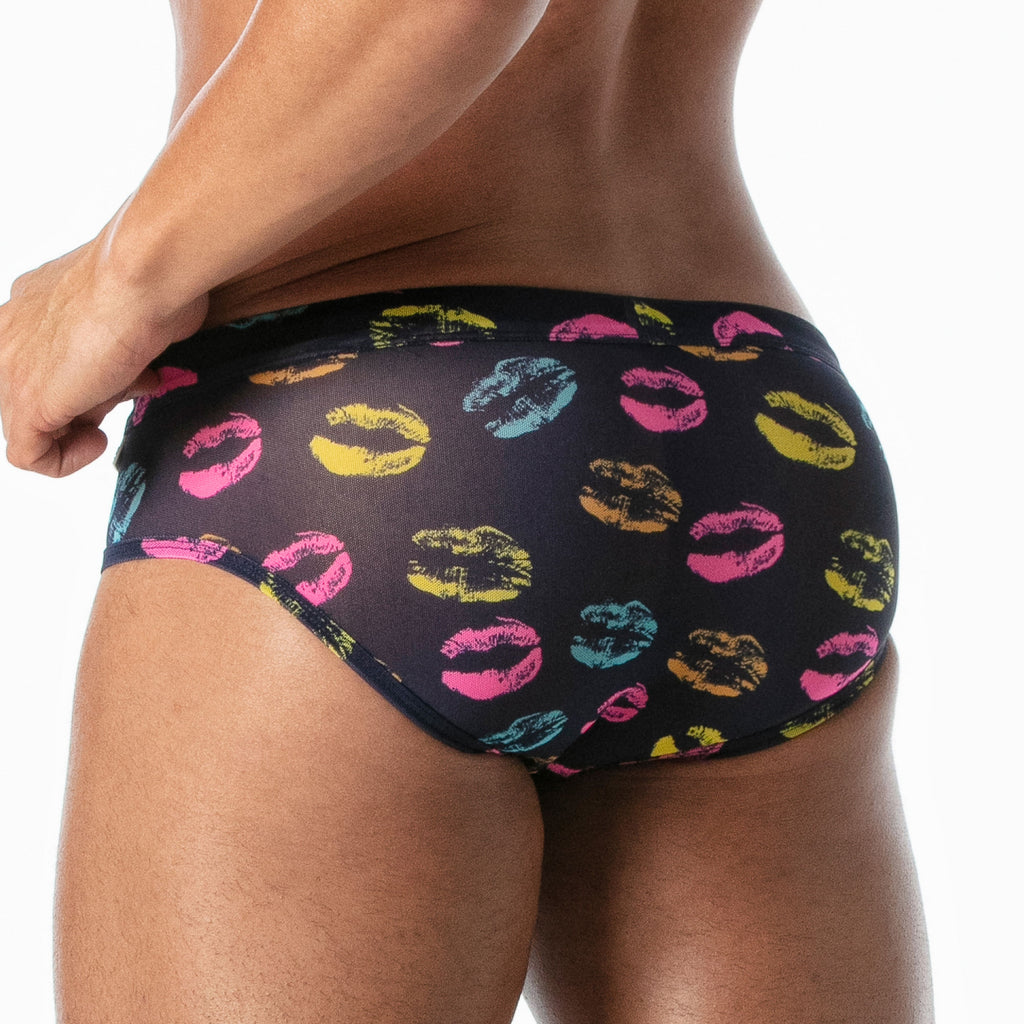 Amor Mesh Swim Briefs Navy