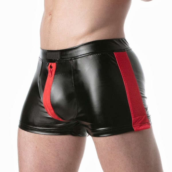 Brut Zipper Shorts Red