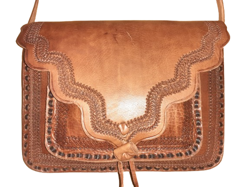 Bolso cuadrado de cuero vacuno L-0