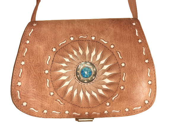 Bolso redondo con piedra