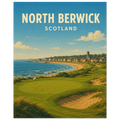 North Berwick Golf Poster – Scotland Links Golf Print