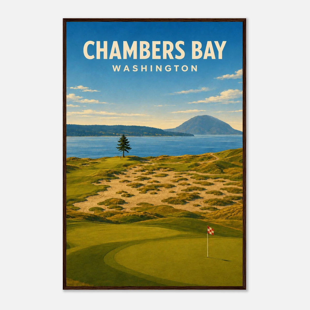 Chambers Bay Golf Poster – Washington Golf Wall Art