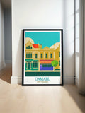 Oamaru Travel Print - Oamaru Victorian Precinct Wall Art - New Zealand Travel Poster - New Zealand Wall Print-0