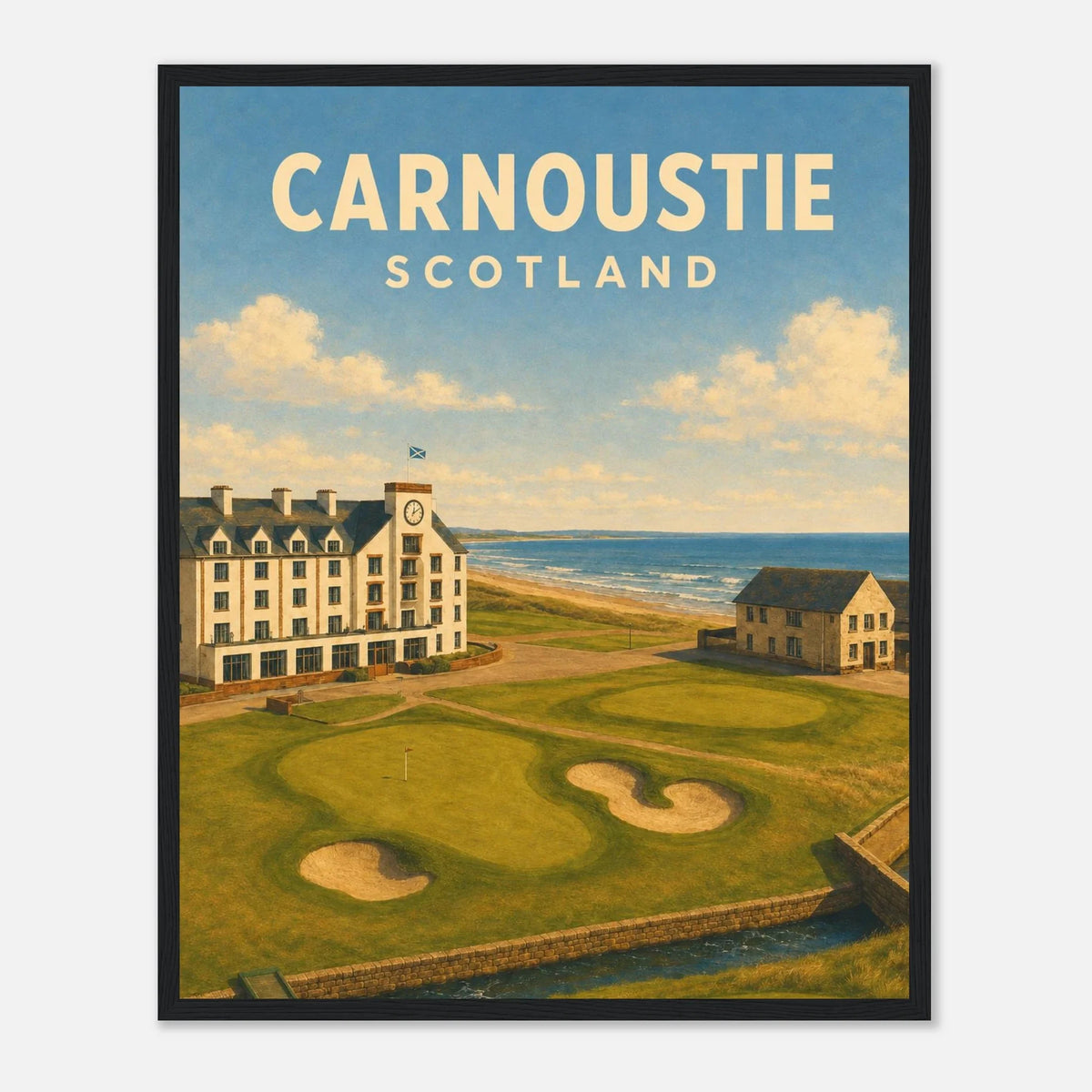 Carnoustie Golf Poster – Scotland Links Golf Print