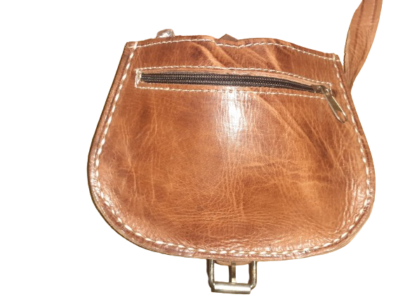 Bolso redondo labrado hebilla pequeño