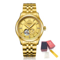 RUIMAS Luxury Men Mechanical Watches Sapphire Glass Stainless Steel Bracelet Business Casual WristWatch Clock Montre Homme 6736