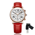 MEGIR Top Brand Quartz Watches for Women Leather Strap Ladies Casual Sport Wristwatch Chronograph Luxury Waterproof Female Clock 2058