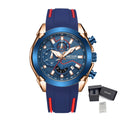 MEGIR Fashion Men's Watches Silicone Military Sport Watch Waterproof Date Chronograph Clock Wristwatch Relogio Masculino 2065