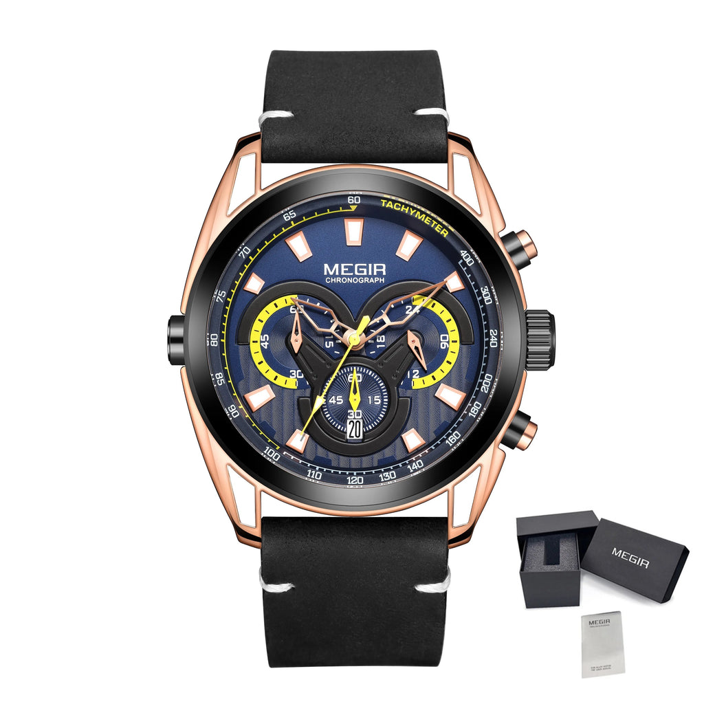 MEGIR Top Brand Luxury Men's Wrist Watch Man Luminous Waterproof Sport Men Quartz Wristwatches Relogio Masculino Dropshipping 2135