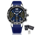 MEGIR Silicone Strap Quartz Military Watches for Men Fashion Sport Wristwatch Clock Big Dial Watch Chronograph Montre Homme 2106