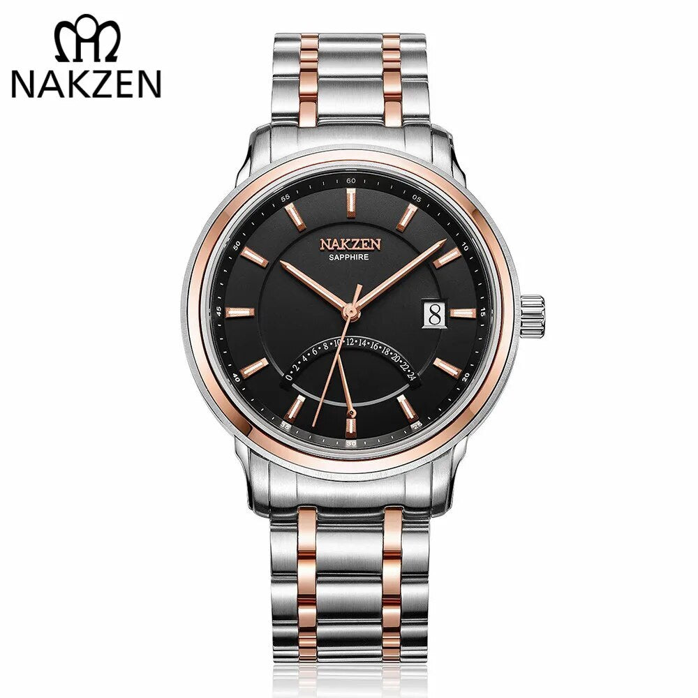 NAKZEN Crescent Shape Mens Quartz Watch Fashion Casual Waterproof Luxury Brand Date Wrist Watch Male Clock relogio masculino 4021