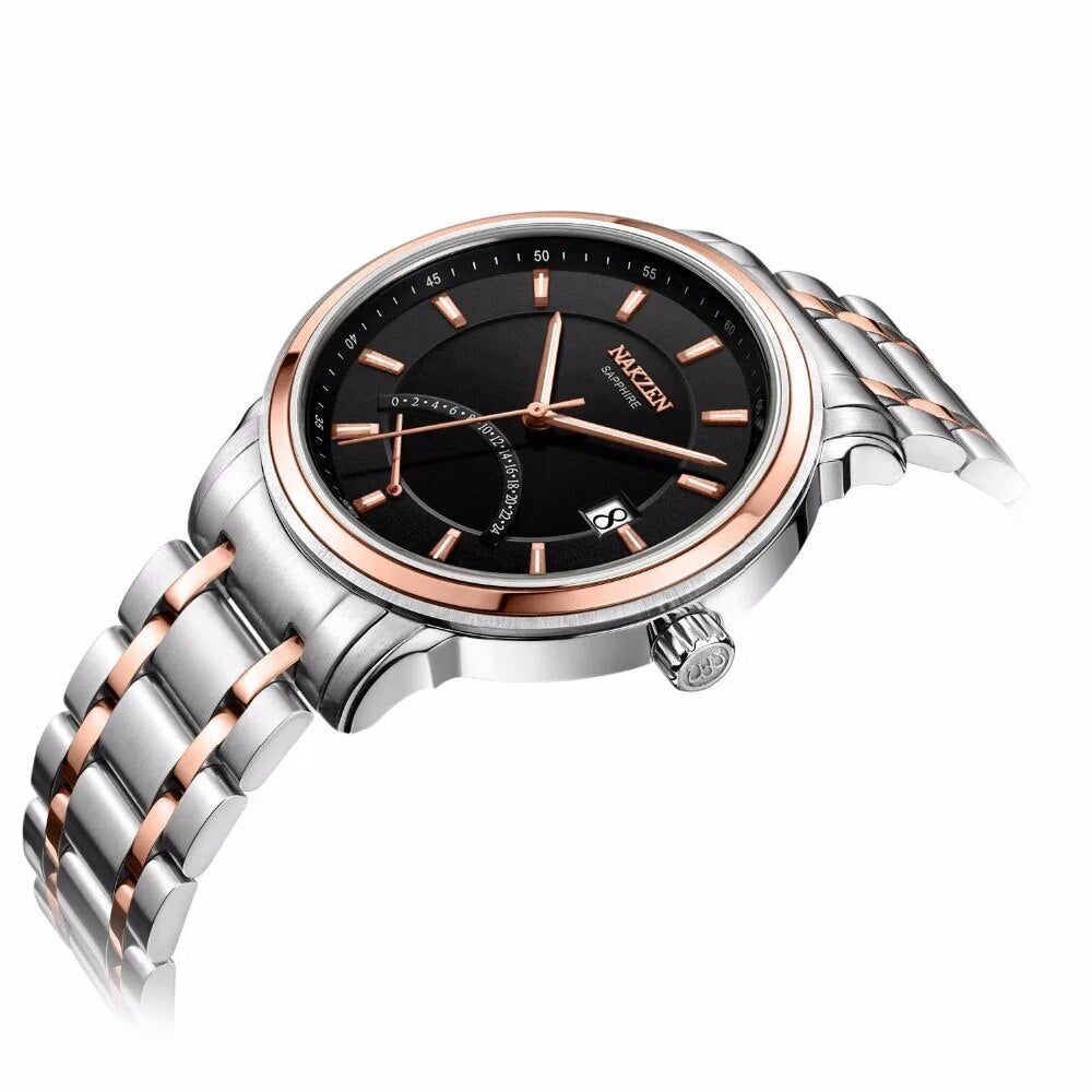 NAKZEN Crescent Shape Mens Quartz Watch Fashion Casual Waterproof Luxury Brand Date Wrist Watch Male Clock relogio masculino 4021