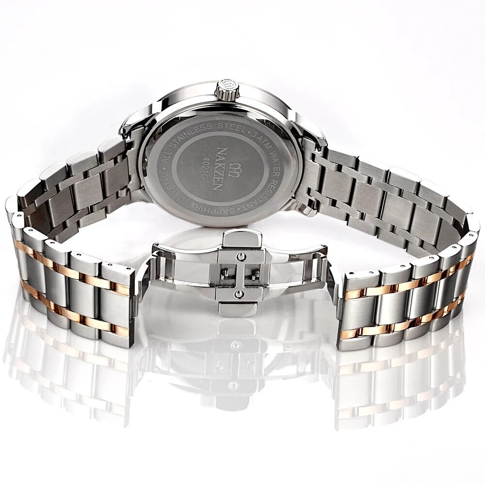 NAKZEN Crescent Shape Mens Quartz Watch Fashion Casual Waterproof Luxury Brand Date Wrist Watch Male Clock relogio masculino 4021