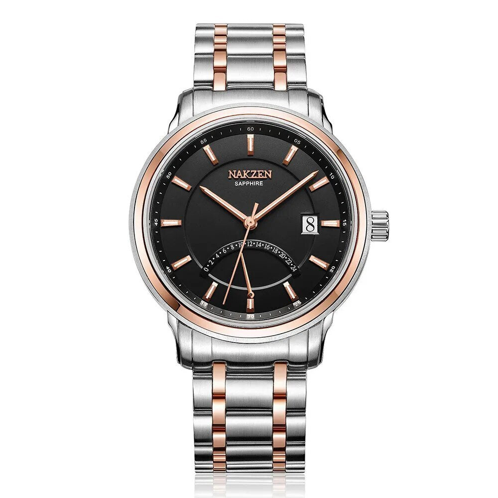 NAKZEN Crescent Shape Mens Quartz Watch Fashion Casual Waterproof Luxury Brand Date Wrist Watch Male Clock relogio masculino 4021