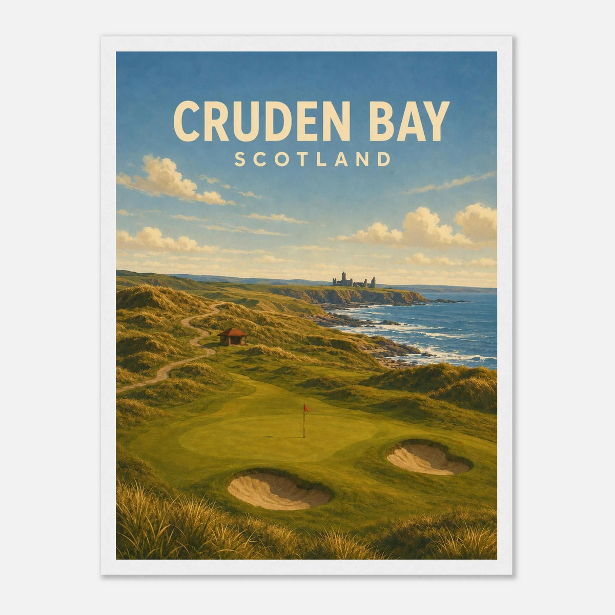 Cruden Bay Golf Poster – Scotland Links Golf Wall Art