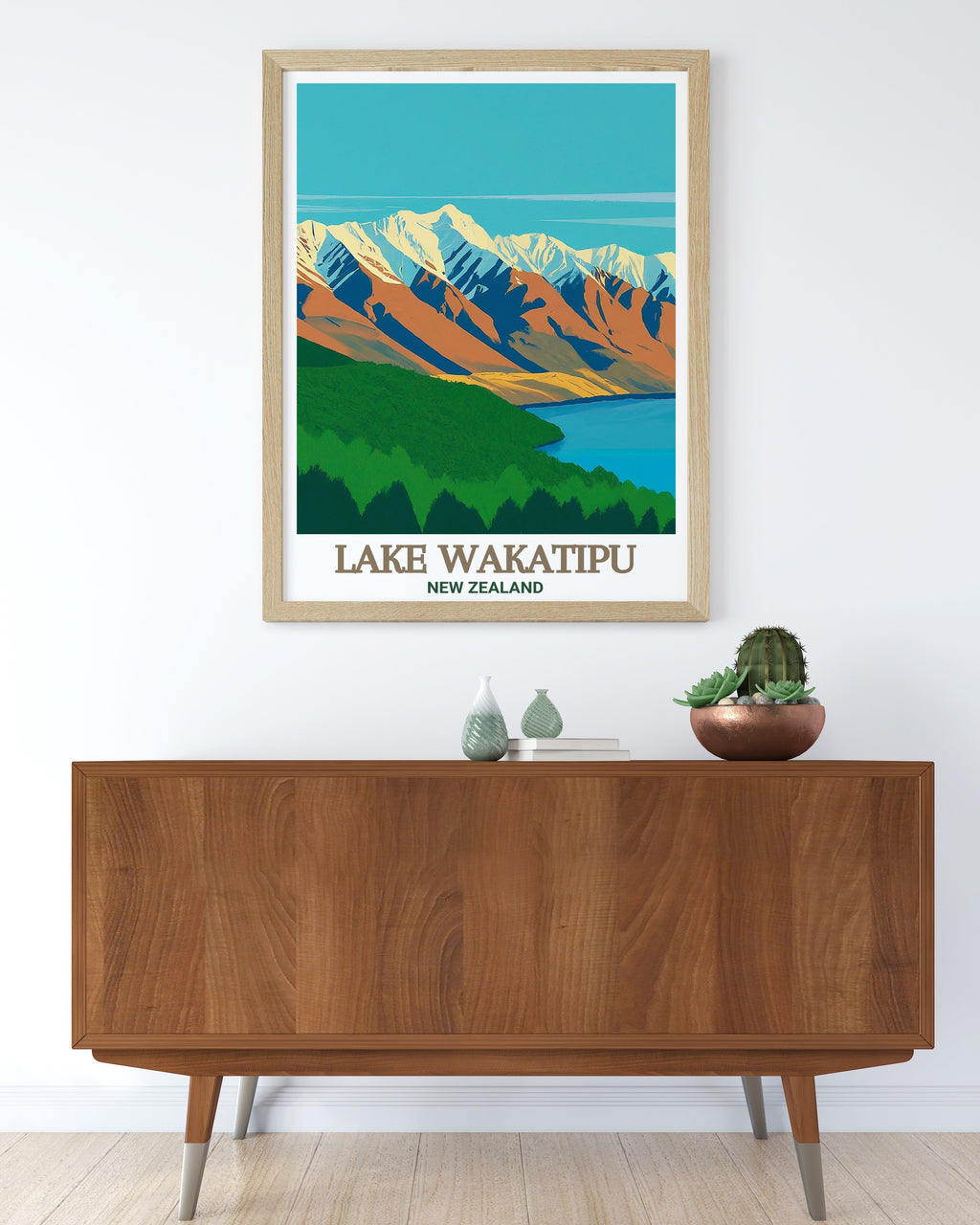 Lake Wakatipu Poster - The Remarkables Art Print - New Zealand Wall Print - New Zealand Travel Poster-4