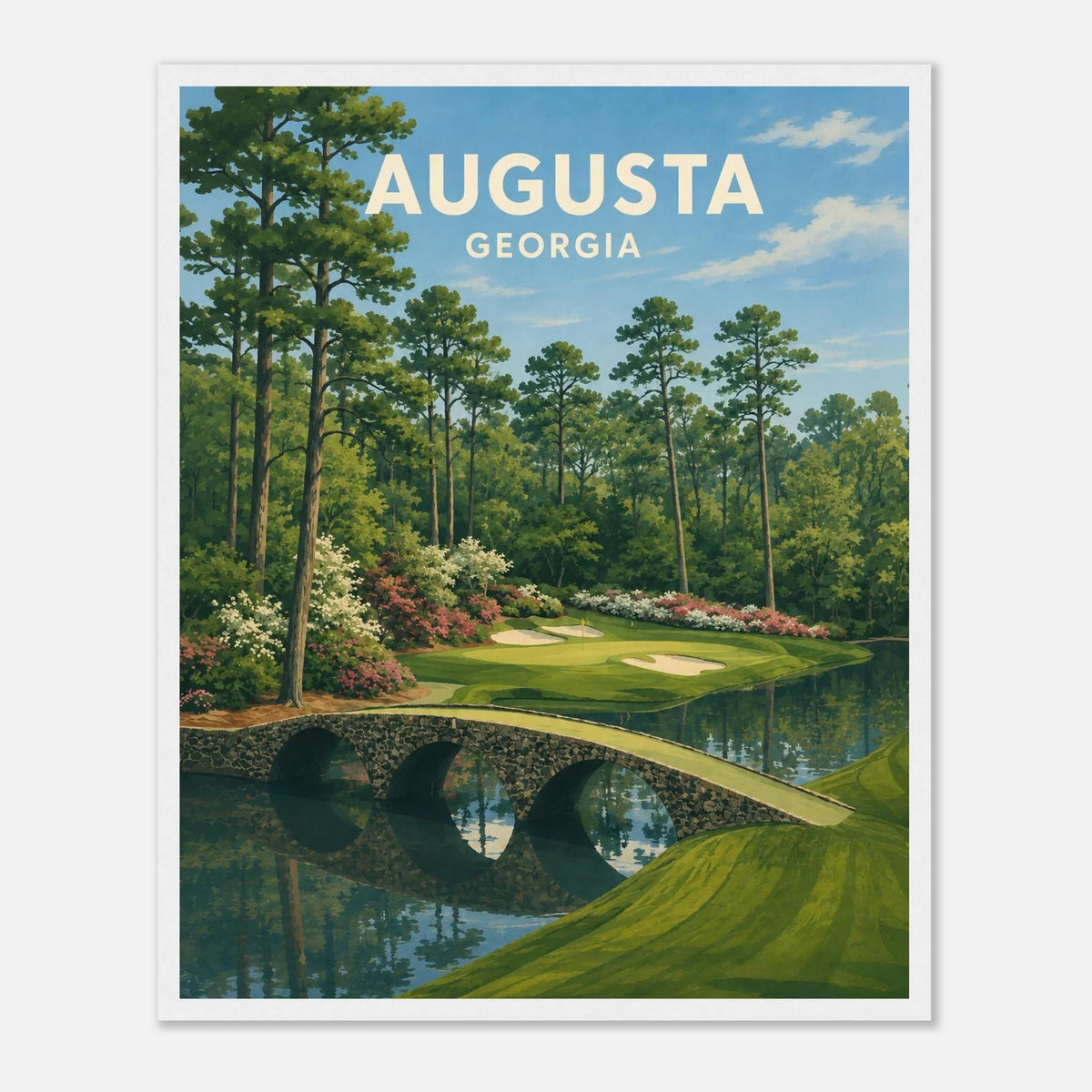 Augusta Golf Poster – Georgia Golf Course Wall Art