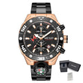 MEGIR Watch Top Brand Luxury Business Quartz Watches Chronograph Stainless Steel Calendar Luminous Clock WristWatch Montre Homme 2219