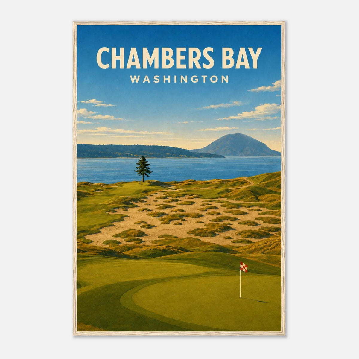 Chambers Bay Golf Poster – Washington Golf Wall Art