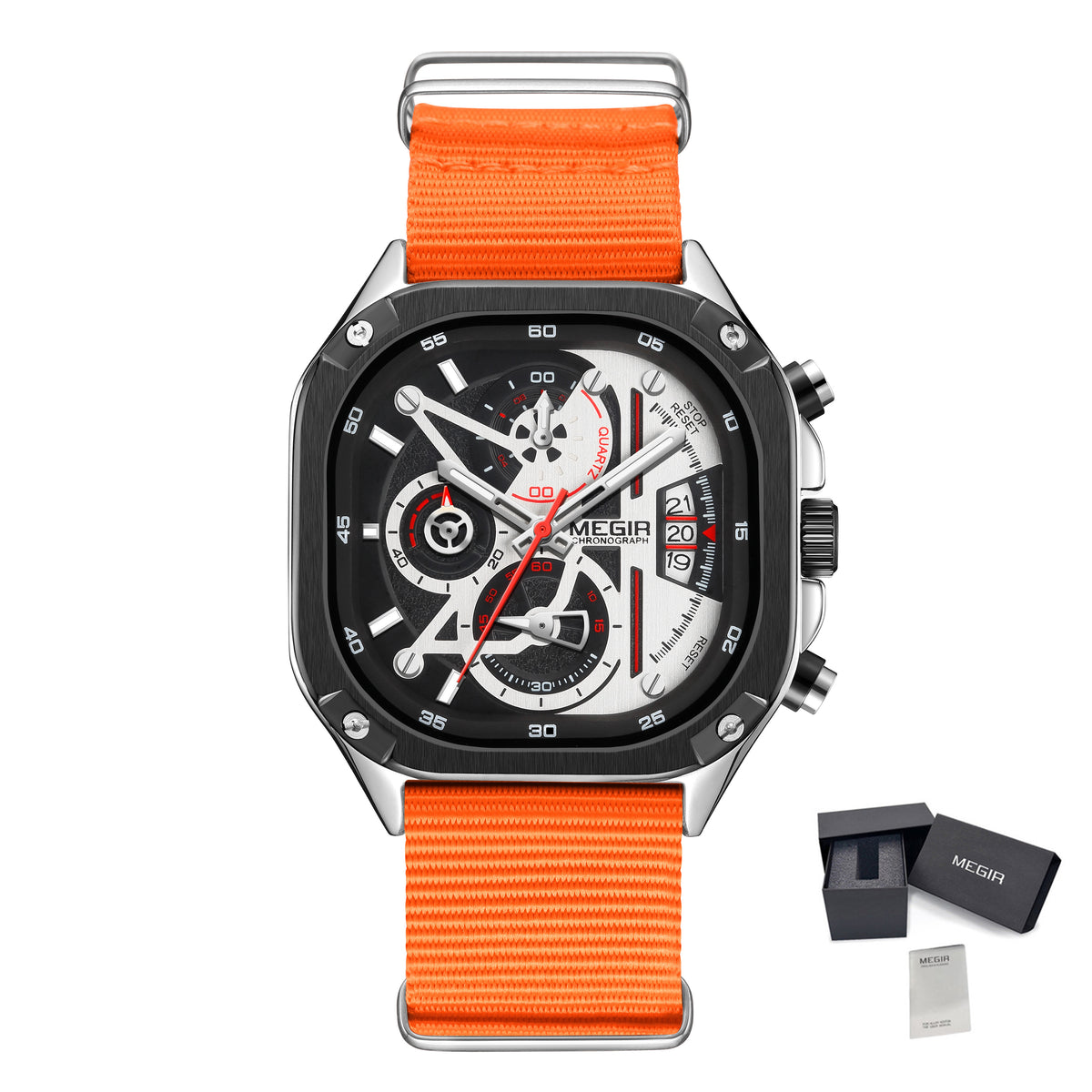 MEGIR Sports Military Watches for Men Luxury Business Casual Wristwatches Waterproof Date Clock Chronograph Reloj Hombre 2217