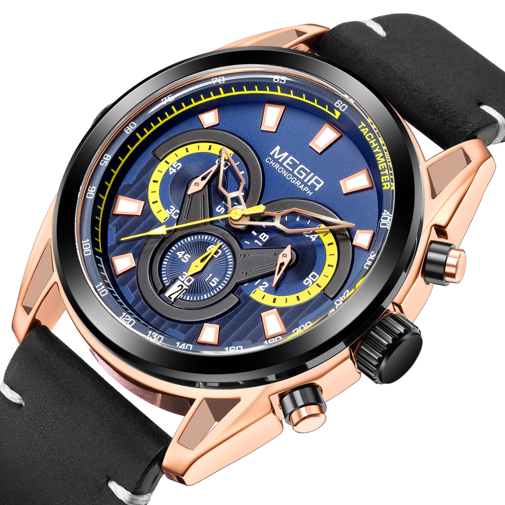 MEGIR Top Brand Luxury Men's Wrist Watch Man Luminous Waterproof Sport Men Quartz Wristwatches Relogio Masculino Dropshipping 2135