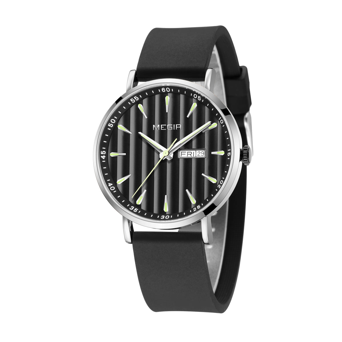 MEGIR Luxury Big Dial Mens Watch Fashion Quartz Casual Sport Wristwatch for Men Waterproof Week Date Display Clock Reloj Hombre 1081