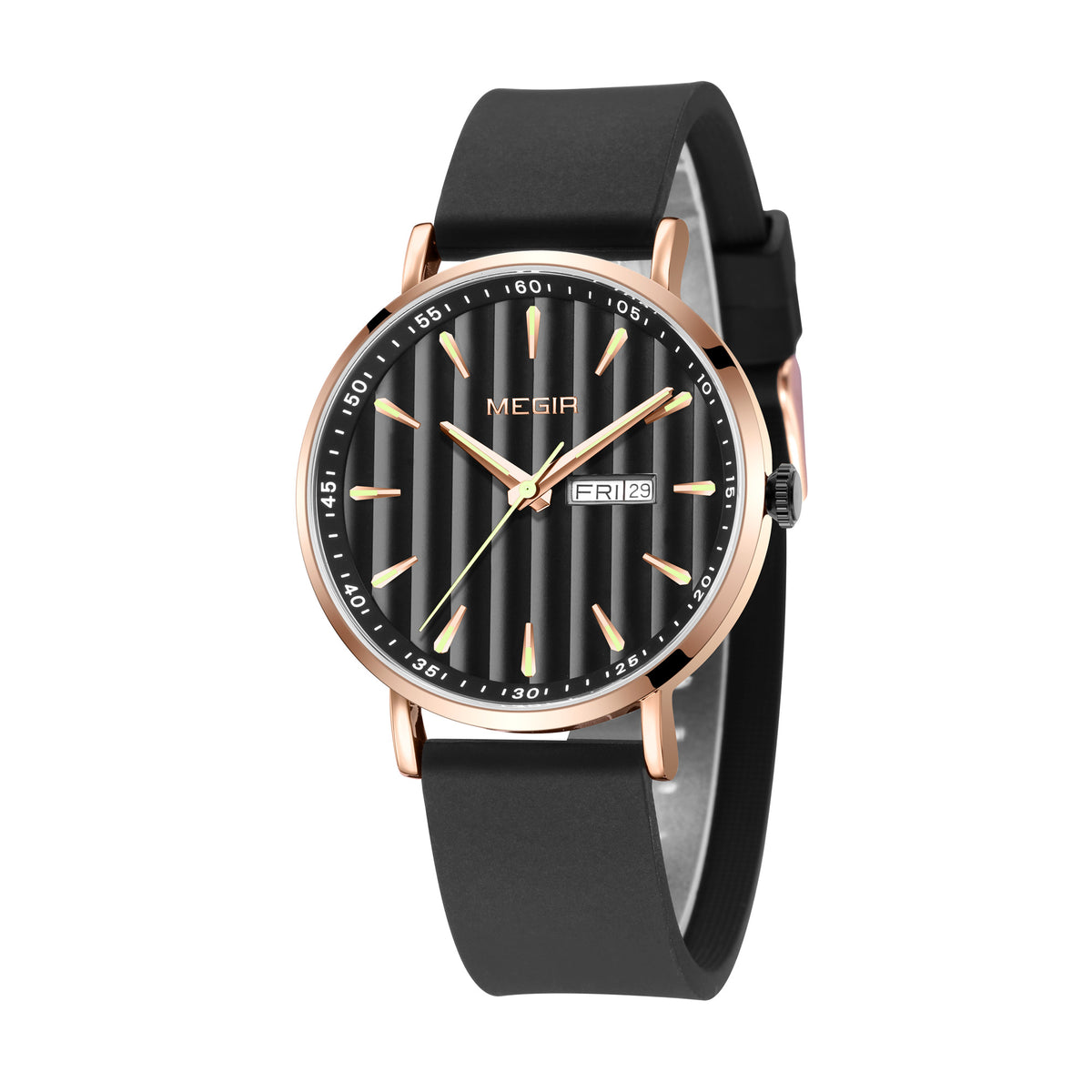 MEGIR Luxury Big Dial Mens Watch Fashion Quartz Casual Sport Wristwatch for Men Waterproof Week Date Display Clock Reloj Hombre 1081