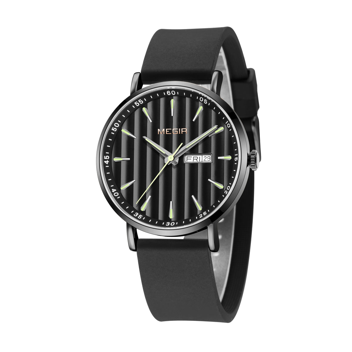 MEGIR Luxury Big Dial Mens Watch Fashion Quartz Casual Sport Wristwatch for Men Waterproof Week Date Display Clock Reloj Hombre 1081