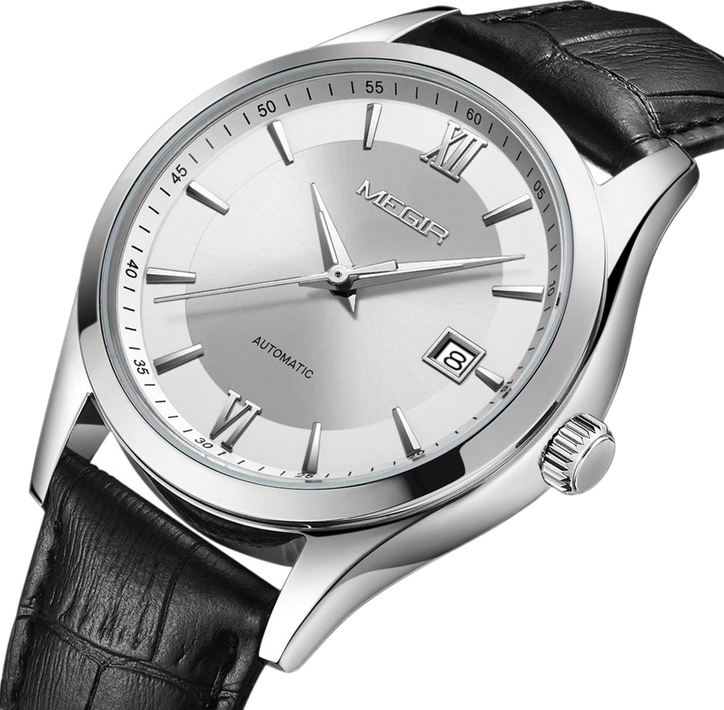 MEGIR Original Brand Men's Watches Automatic Mechanical Watch 5Bar Waterproof Leather Luxury Wristwatch Clock Relogio Masculino 62063