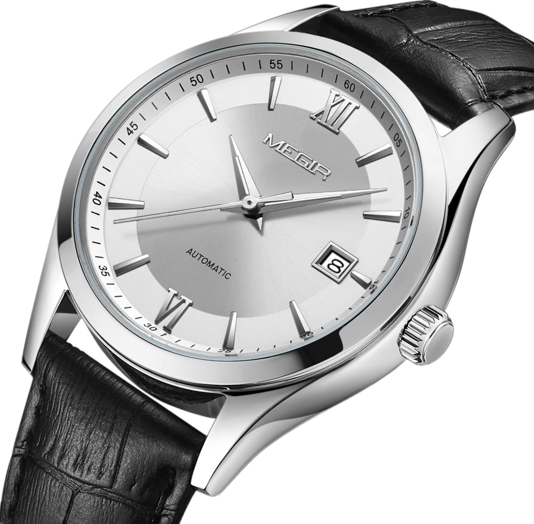 MEGIR Original Brand Men's Watches Automatic Mechanical Watch 5Bar Waterproof Leather Luxury Wristwatch Clock Relogio Masculino 62063