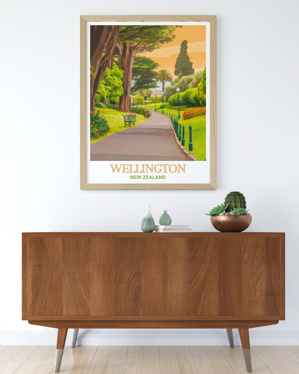 Wellington Poster - Wellington Botanic Garden Art Print - New Zealand Wall Print - New Zealand Travel Poster-2